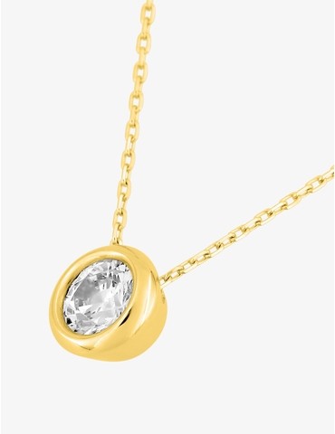Collier or jaune 375‰ et...