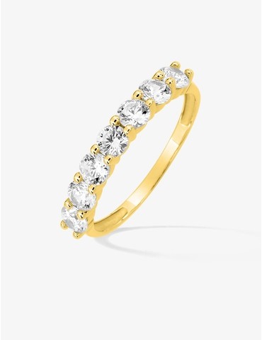 Bague demi-alliance en or...