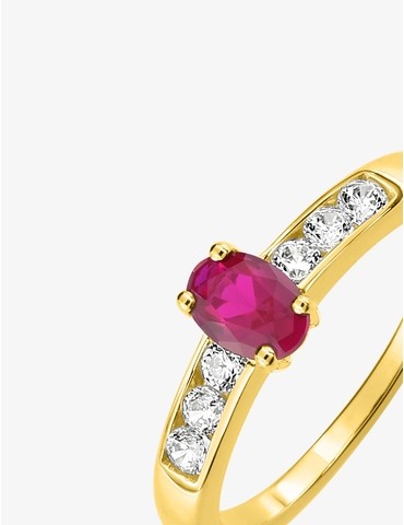 Bague rubis et oxydes de...