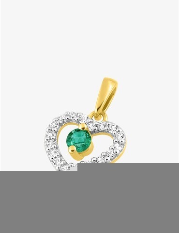 Pendentif émeraude et oxyde...