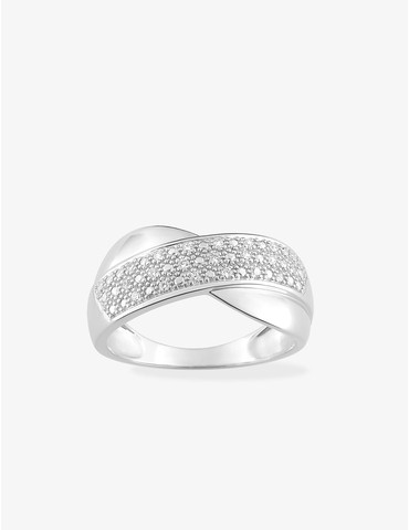 Bague fantaisie diamants en...