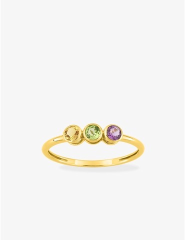Bague pierres fines en or 375‰