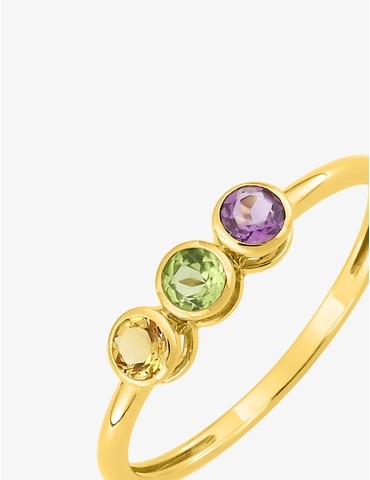 Bague pierres fines en or 375‰