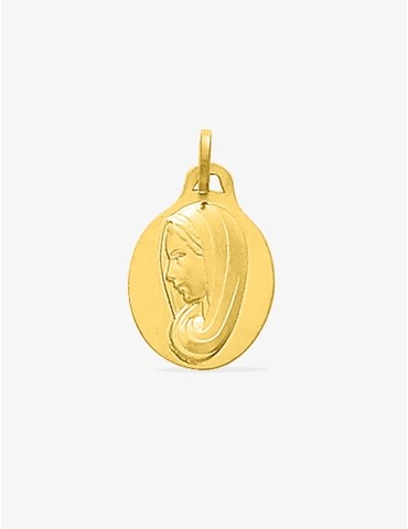 Médaille ovale Vierge or...
