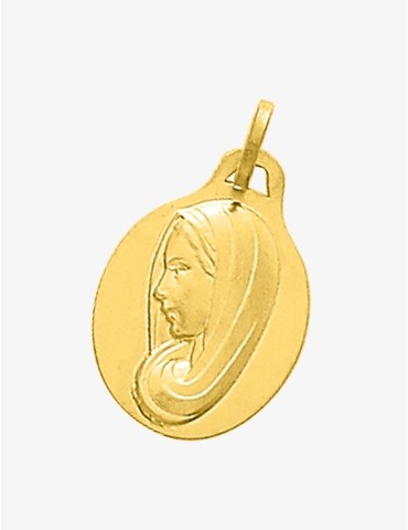 Médaille ovale Vierge or...