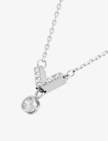 Collier or blanc 750‰ et...