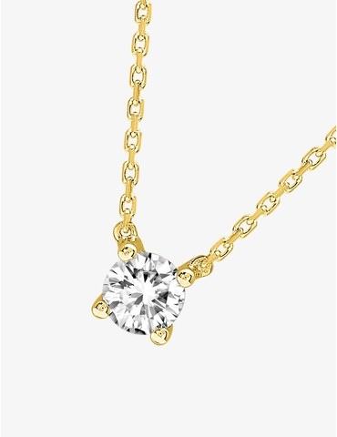 Collier solitaire or jaune...