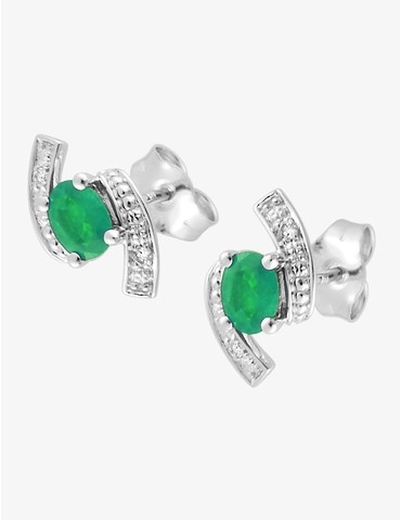 Boucles d'oreilles or blanc...