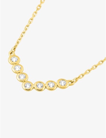 Collier V or jaune 375‰...