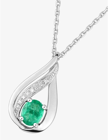 Collier goutte or blanc...