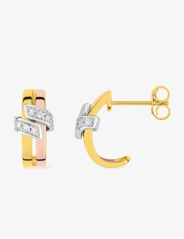 Demi-créoles 3 ors 750‰ et...