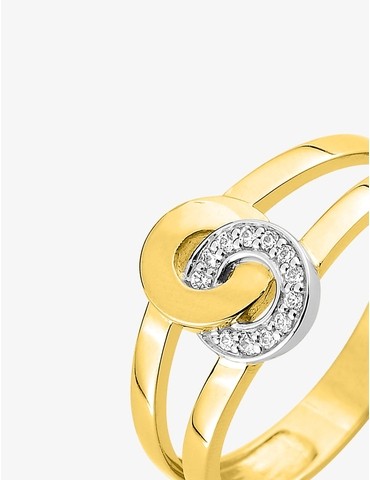 Bague cercles or jaune...