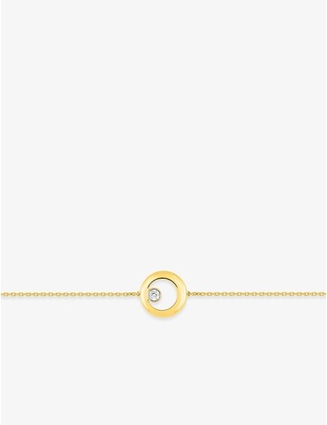 Bracelet cercle or jaune...