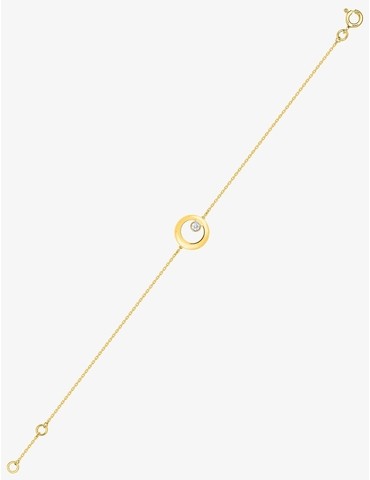 Bracelet cercle or jaune...