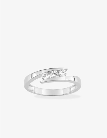 Bague fantaisie or blanc...