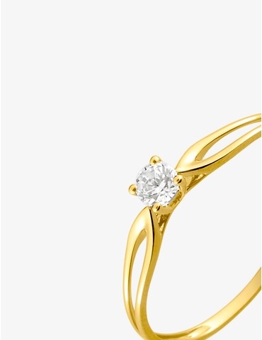 Bague solitaire or jaune...