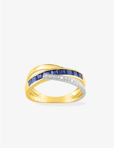 Bague or jaune 750‰,...
