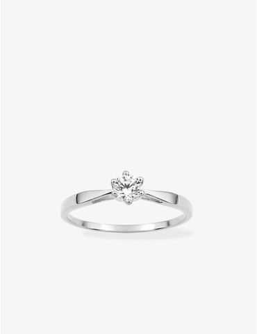 Solitaire or blanc 375‰ et...