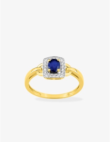 Bague rectangle or jaune...