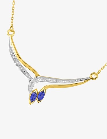 Collier fantaisie or jaune...