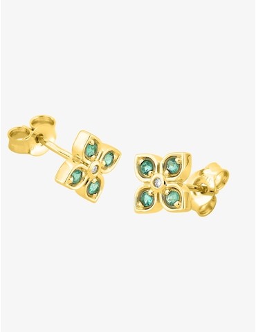Boucles d'oreilles fleur en...