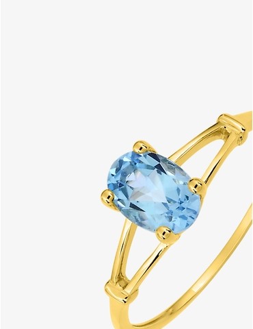 Bague en or jaune 375 ‰ et...