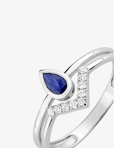 Bague en or blanc 375 ‰...