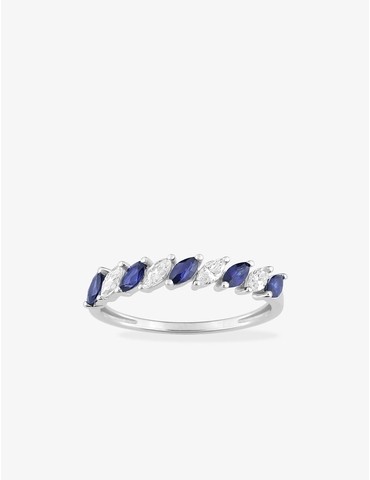 Bague en or blanc 375 ‰,...
