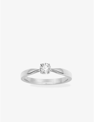 Bague solitaire en or blanc...