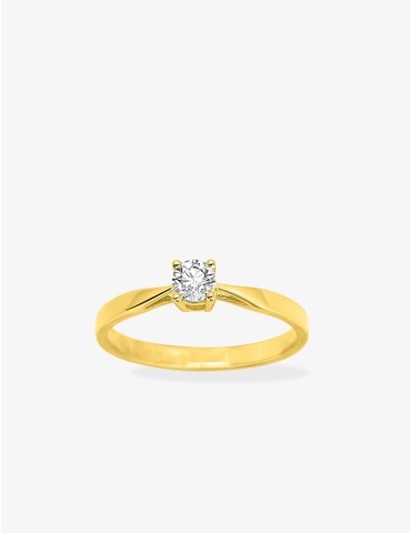 Bague solitaire en or jaune...