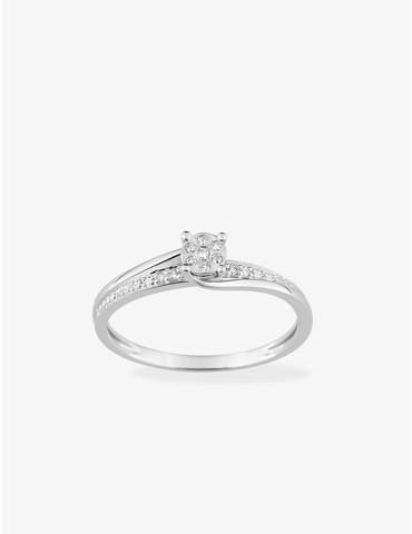 Bague en or blanc 750 ‰...