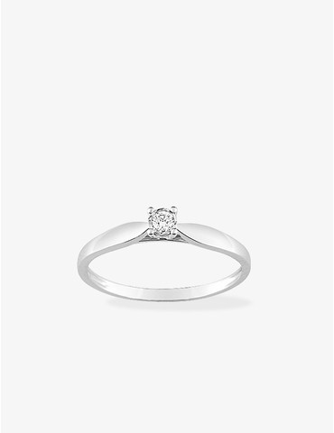 Bague solitaire en or blanc...