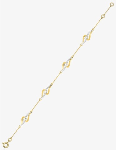 Bracelet en or jaune 375 ‰,...