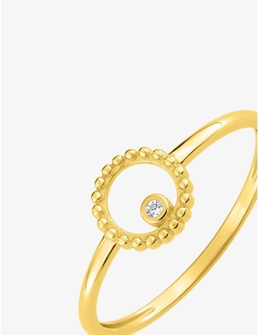 Bague en or jaune 375 ‰ et...