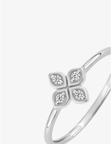 Bague en or blanc 375 ‰,...