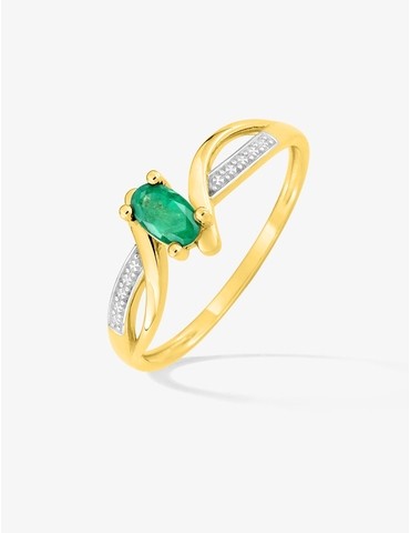 Bague en or jaune 375 ‰,...