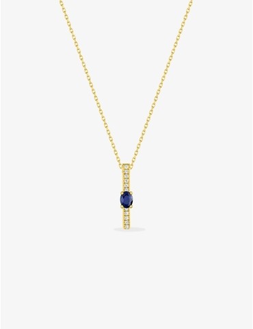 Collier or jaune 375 ‰,...