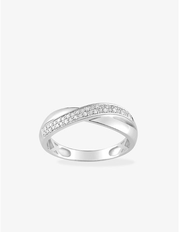 Bague fantaisie or blanc...