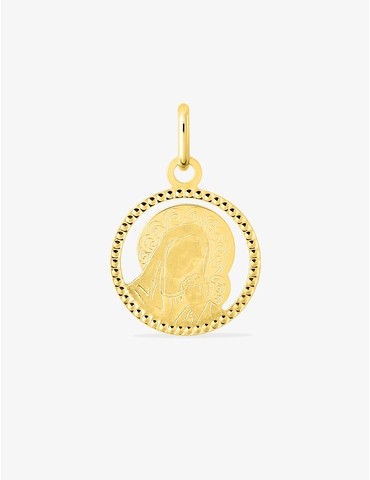 Pendentif médaille or jaune...
