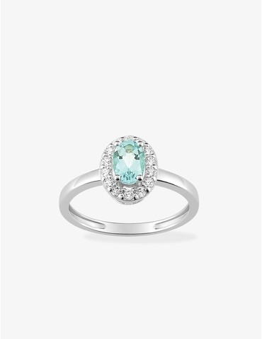 Bague en or blanc 750 ‰ et...