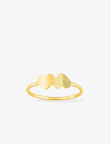 Bague or jaune 375‰ double...