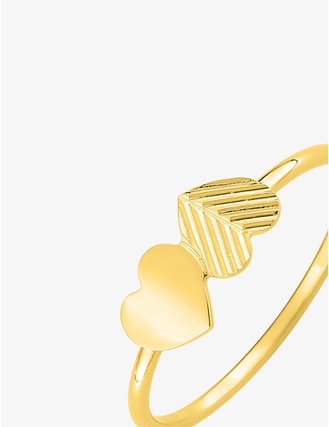 Bague or jaune 375‰ double...