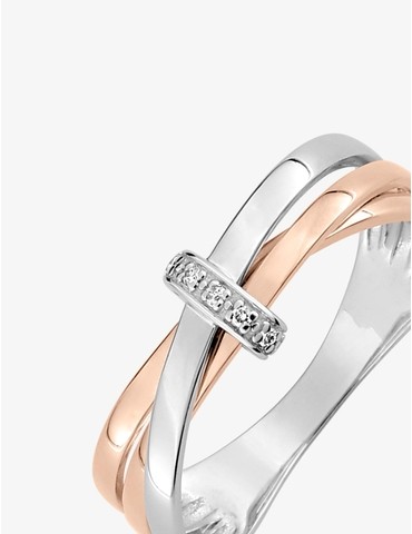 Bague or 375‰ entrelacée...