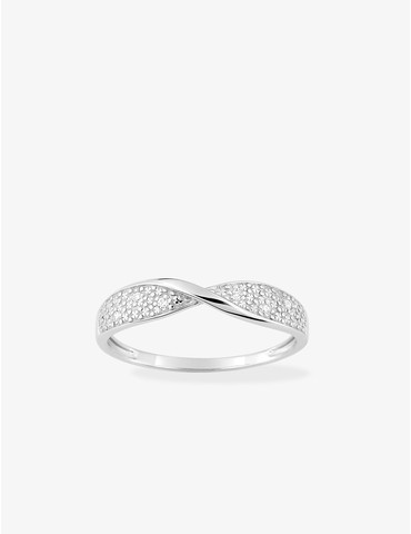 Bague or blanc 750 ‰ et...