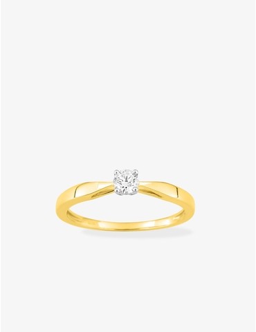 Bague solitaire or jaune...