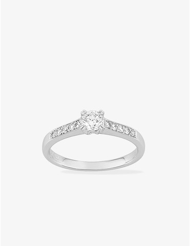 Bague or blanc 750 ‰ et...