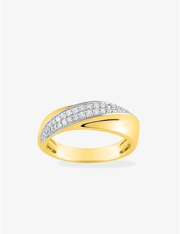 Bague or jaune et blanc 750...