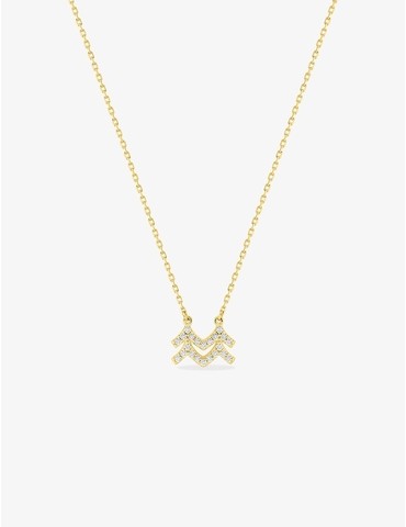 Collier zodiaque Verseau or...