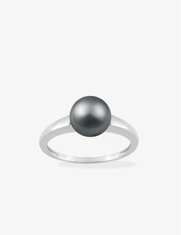 Bague or 750 ‰ blanc avec...