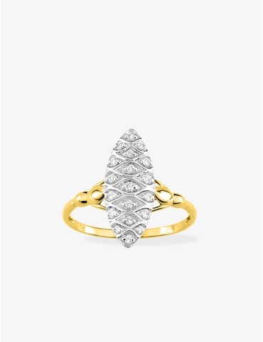 Bague marquise or 750 ‰...
